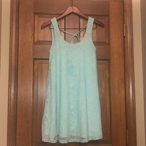 Sweet light blue/mint lace dress